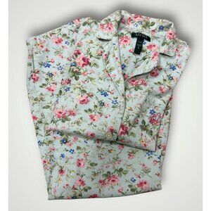 Ralph Lauren LRL M Pajama Set Cotton Rayon Floral PJ's Medium